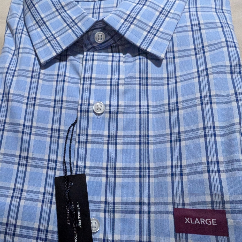 Blue Plaid Men's Shirt